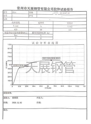 冷態(tài)光亮管力學(xué)報告